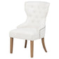 Baney Fabric Upholstered Dining Side Chair Beige and Rustic Honey
