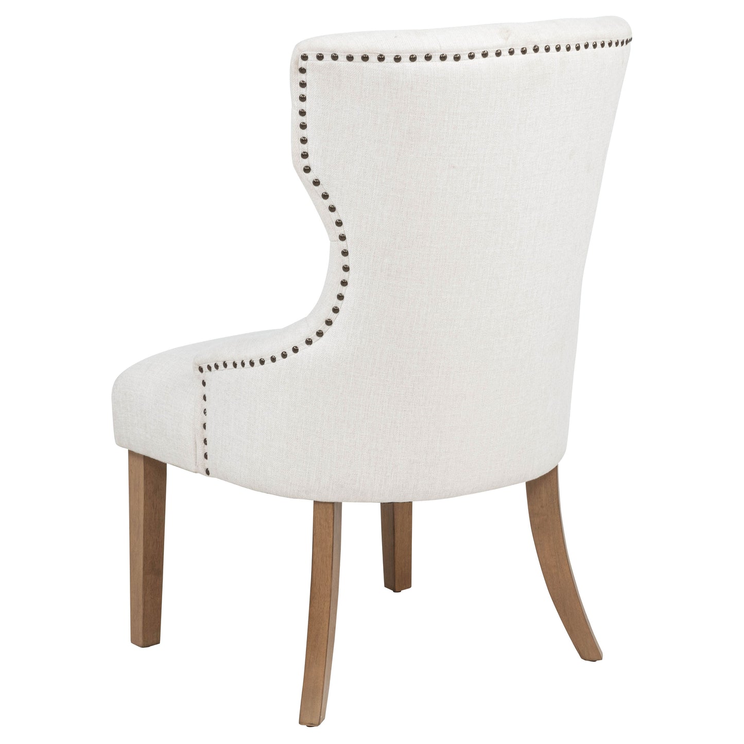 Baney Fabric Upholstered Dining Side Chair Beige and Rustic Honey