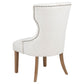 Baney Fabric Upholstered Dining Side Chair Beige and Rustic Honey