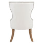 Baney Fabric Upholstered Dining Side Chair Beige and Rustic Honey