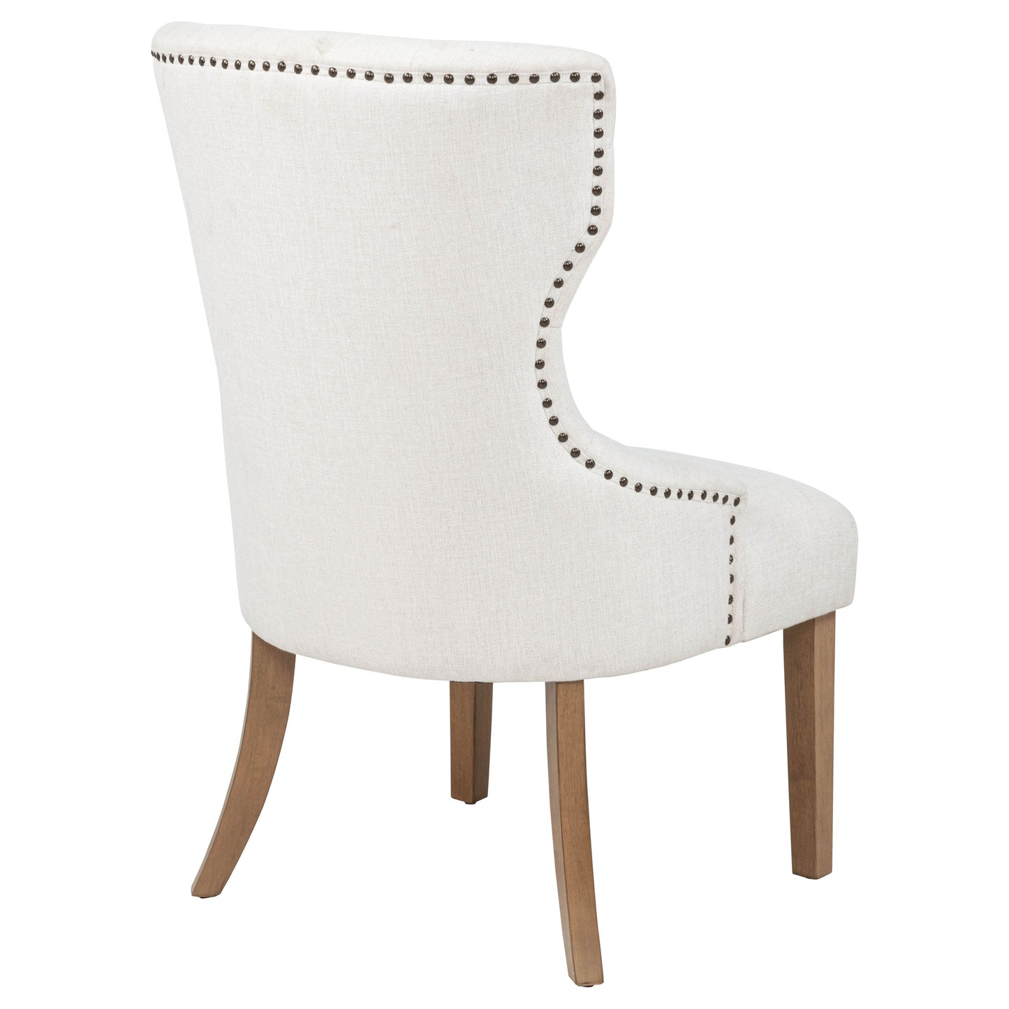 Baney Fabric Upholstered Dining Side Chair Beige and Rustic Honey