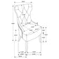 Baney Fabric Upholstered Dining Side Chair Beige and Rustic Honey