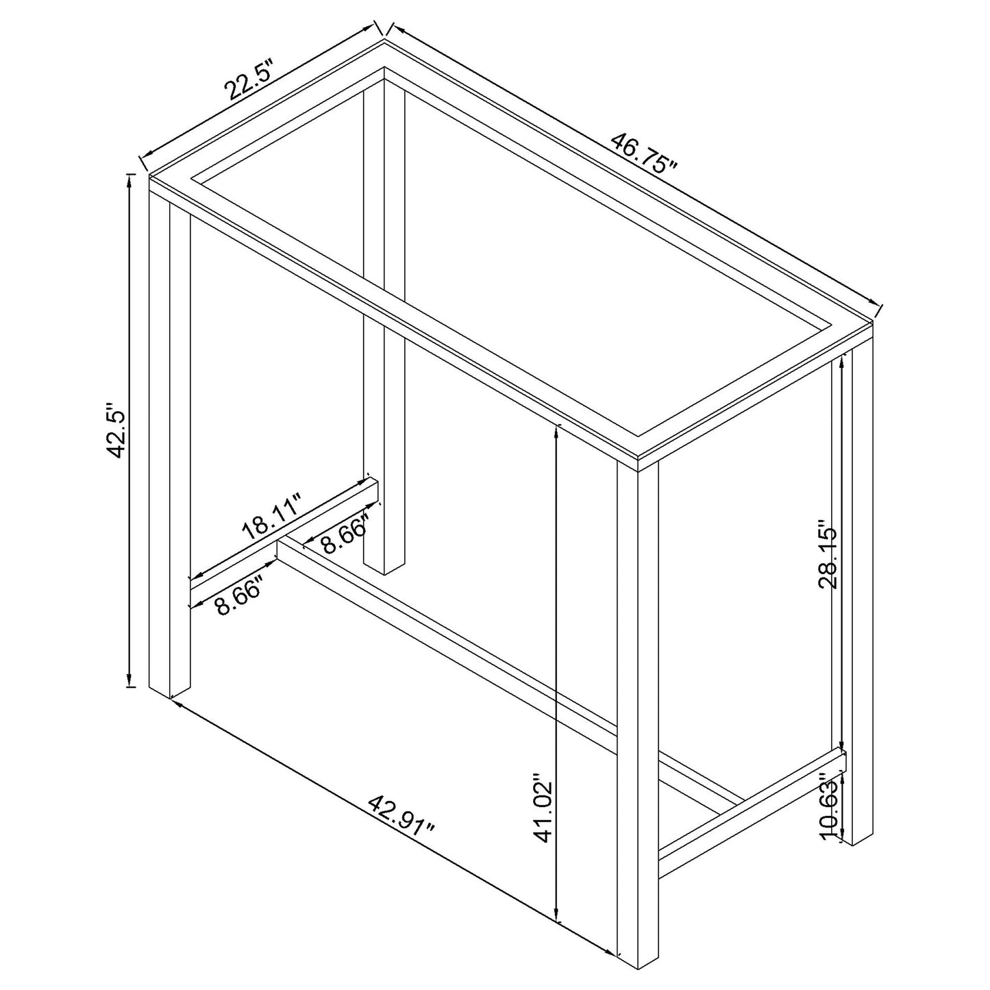 Tolbert 5-Piece Glass Top Bar Table Set with Acrylic Chairs Chrome