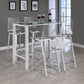 Tolbert 5-Piece Glass Top Bar Table Set with Acrylic Chairs Chrome