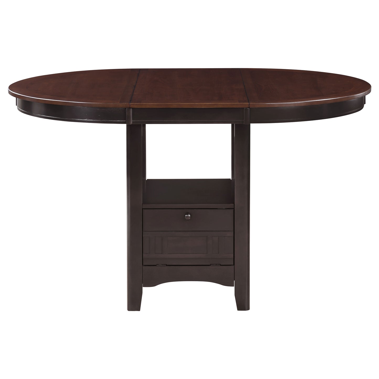 Lavon Oval 60-inch Counter Height Extension Dining Table Chestnut