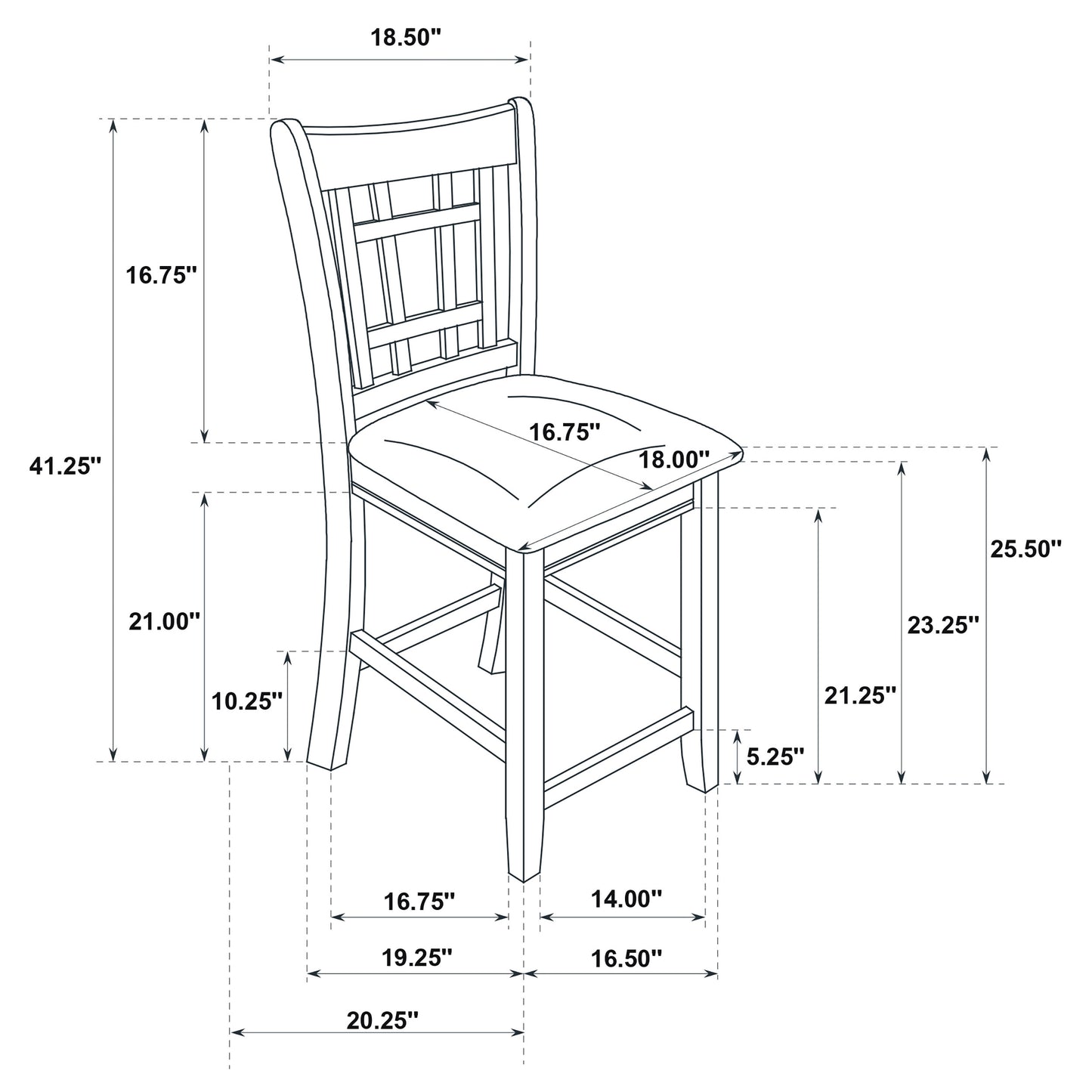 Lavon Wood Counter Height Dining Chair Tan and Espresso (Set of 2)