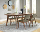 Malone 5-piece Rectangular Dining Table Set Dark Walnut