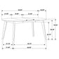 Jedda 5-piece Oval Dining Table Set Dark Walnut