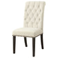 Alana Upholstered Dining Side Chair Beige Smokey Black (Set of 2)