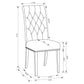 Alana Upholstered Dining Side Chair Beige Smokey Black (Set of 2)