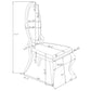 Antoine Upholstered Dining Chair Cream White (Set of 2)