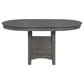 Lavon Oval 60-inch Wood Extension Leaf Dining Table Medium Grey