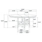 Lavon Oval 60-inch Wood Extension Leaf Dining Table Medium Grey