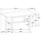 Crestmore 5-piece Rectangular Dining Table Set Walnut