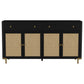Arini 2-drawer Cane Door Dining Sideboard Server Black