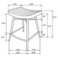 Bayu Leather Upholstered Counter Stool Camel (Set of 2)