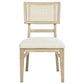 Kailani Rattan Cane Dining Side Chair Beige Oak (Set of 2)