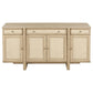 Kailani 4-door Cane Sideboard Buffet Cabinet Beige Oak