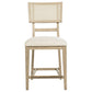 Kailani Rattan Cane Counter Side Chair Beige Oak (Set of 2)
