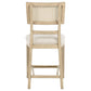 Kailani Rattan Cane Counter Side Chair Beige Oak (Set of 2)