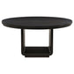Leandro 60-inch Round Dining Table Burnished Black