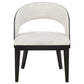 Leandro Upholstered Dining Arm Chair Cream (Set of 2)