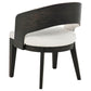 Leandro Upholstered Dining Arm Chair Cream (Set of 2)