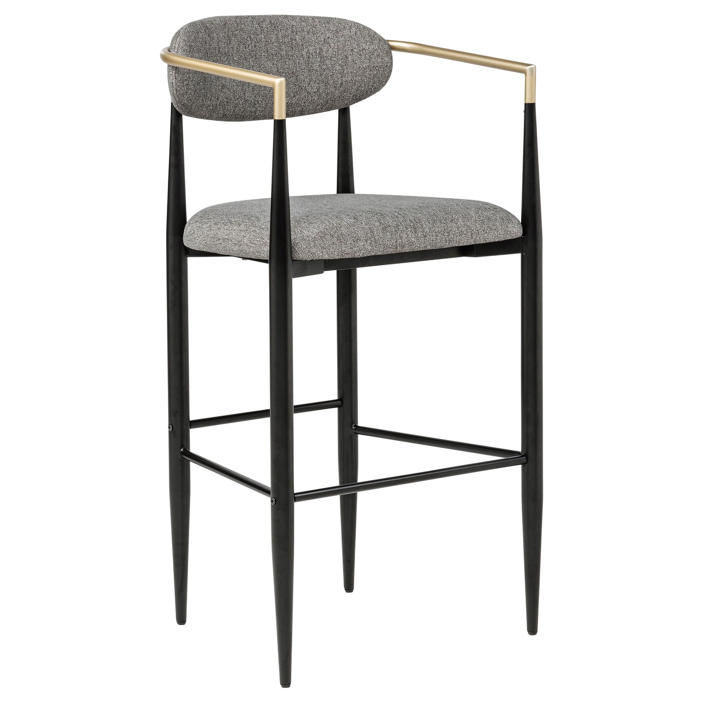 Tina Fabric Upholstered Bar Chair Grey (Set of 2)