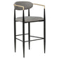 Tina Fabric Upholstered Bar Chair Grey (Set of 2)
