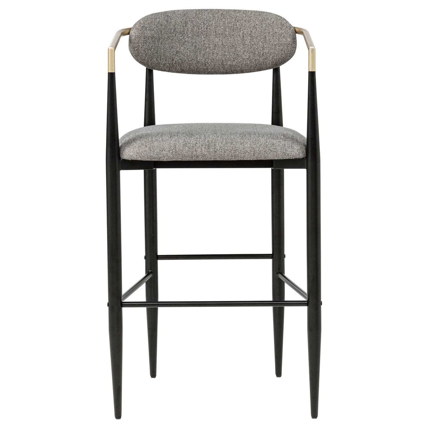 Tina Fabric Upholstered Bar Chair Grey (Set of 2)