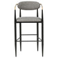 Tina Fabric Upholstered Bar Chair Grey (Set of 2)