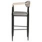 Tina Fabric Upholstered Bar Chair Grey (Set of 2)