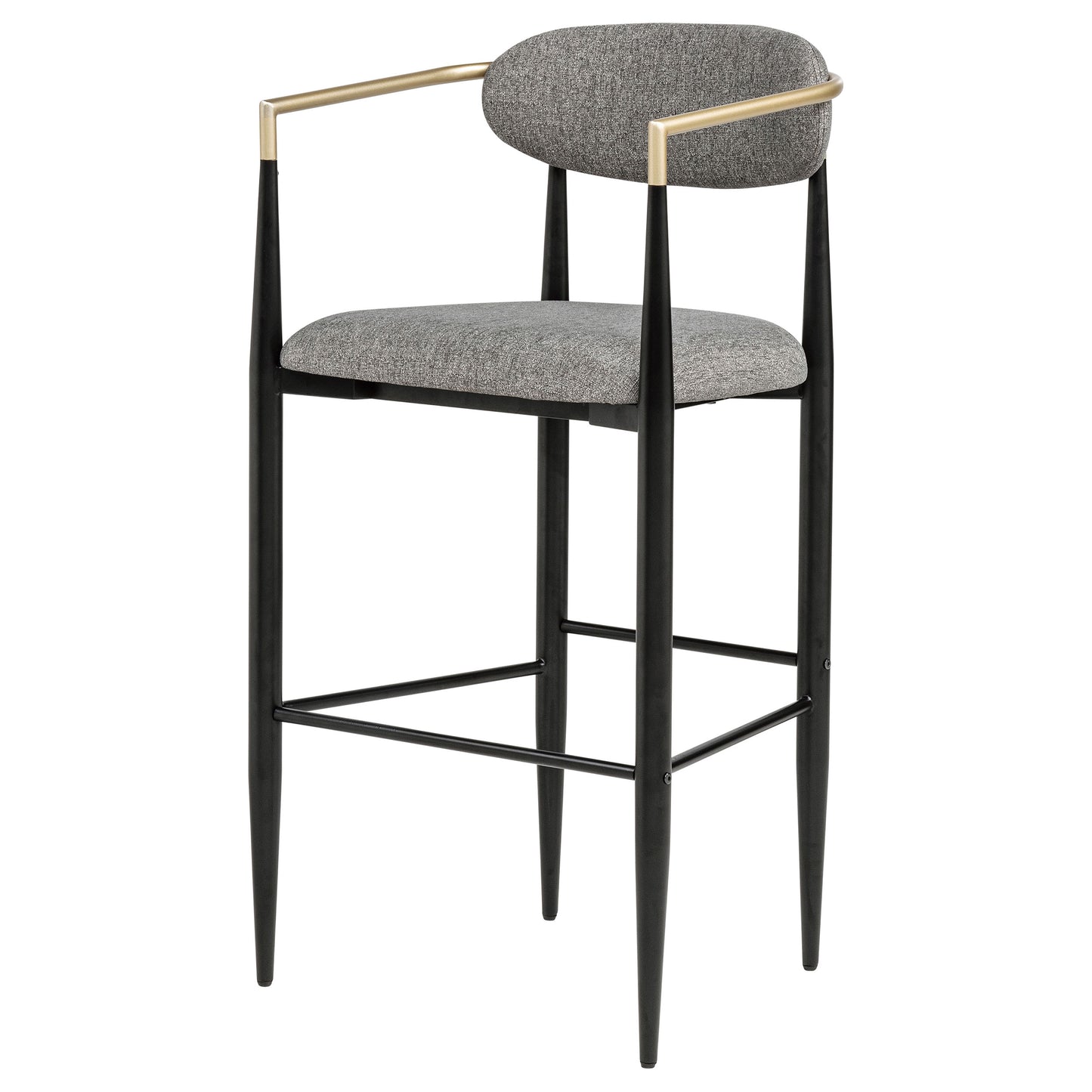 Tina Fabric Upholstered Bar Chair Grey (Set of 2)