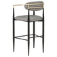 Tina Fabric Upholstered Bar Chair Grey (Set of 2)