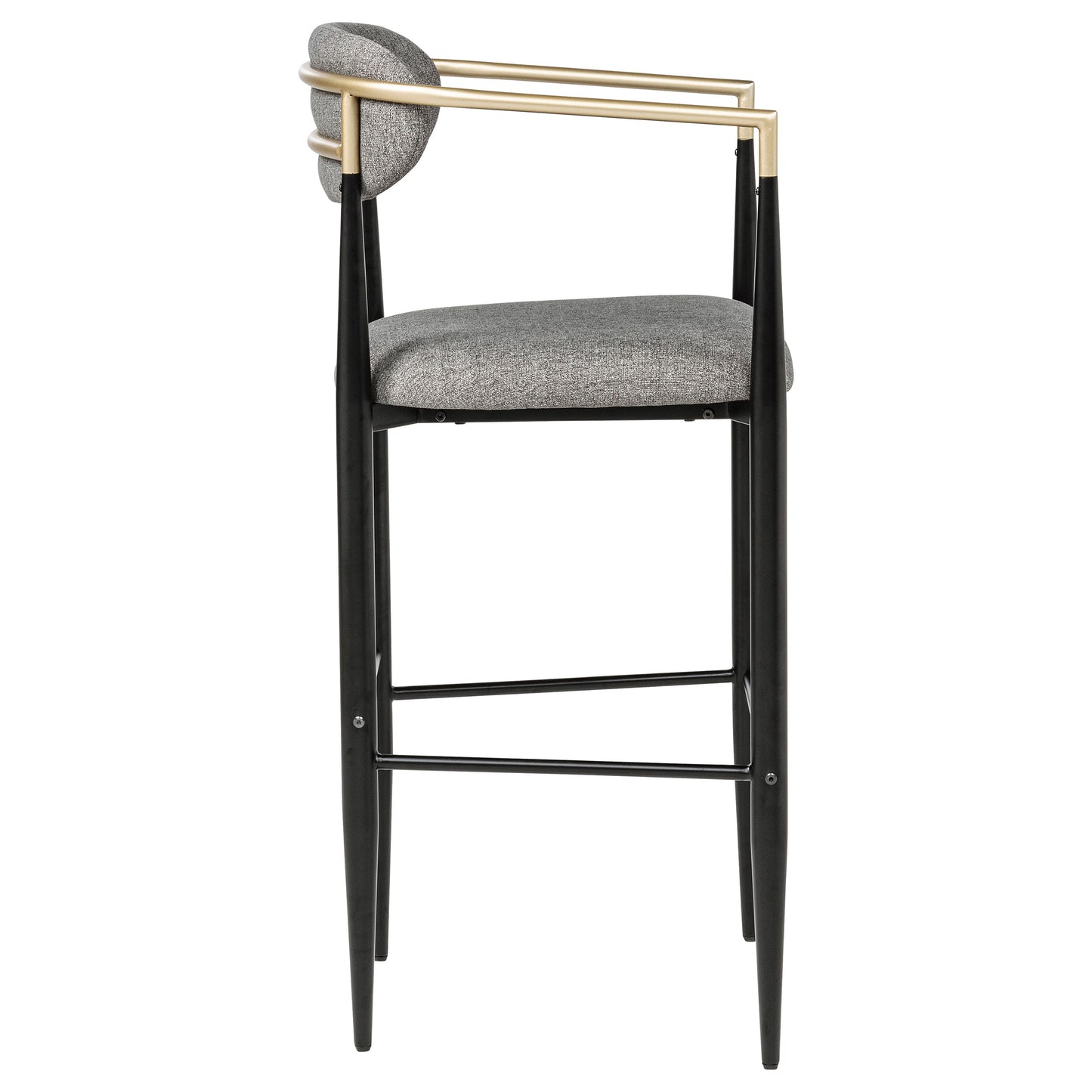 Tina Fabric Upholstered Bar Chair Grey (Set of 2)