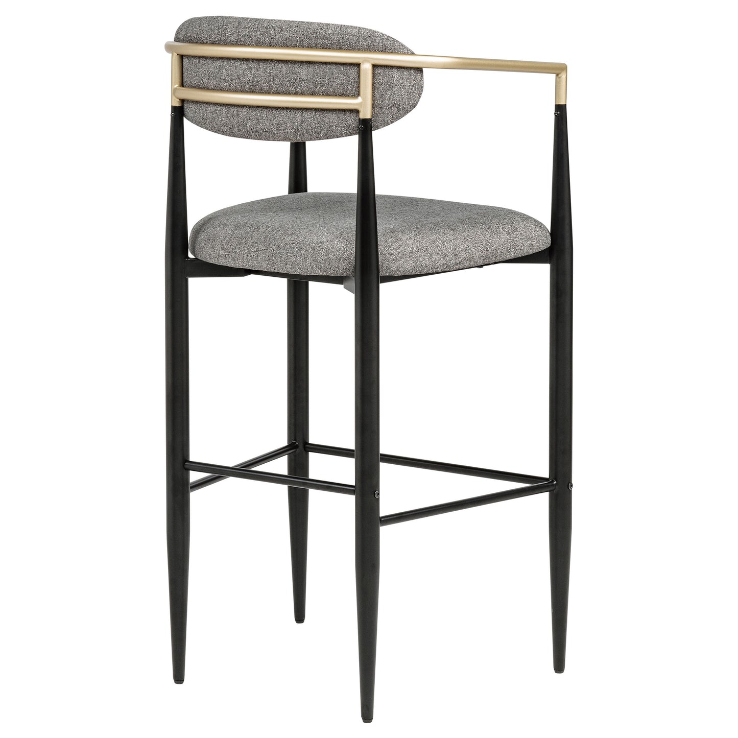 Tina Fabric Upholstered Bar Chair Grey (Set of 2)