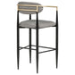 Tina Fabric Upholstered Bar Chair Grey (Set of 2)