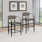 Tina Fabric Upholstered Bar Chair Grey (Set of 2)