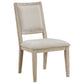 Trofello Upholstered-Back Dining Side Chair White Washed (Set of 2)