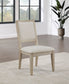 Trofello Upholstered-Back Dining Side Chair White Washed (Set of 2)