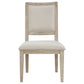 Trofello Upholstered-Back Dining Side Chair White Washed (Set of 2)