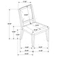 Trofello Upholstered-Back Dining Side Chair White Washed (Set of 2)