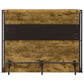 Renaldi 3-shelf Home Bar Wine Cabinet Rustic Nutmeg
