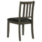 Parkwood 5-piece Square Dining Table Set Dark Ash Brown