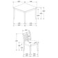 Parkwood 5-piece Square Dining Table Set Dark Ash Brown