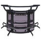 Dallas 3-piece Curved Freestanding Home Bar Cabinet Black
