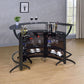 Dallas 3-piece Curved Freestanding Home Bar Cabinet Black