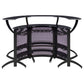 Dallas 3-piece Curved Freestanding Home Bar Cabinet Black