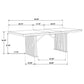 Adina 8-piece Extension Dining Set Distressed Light Brown