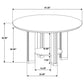 Ottowa 5-piece Round Wood Dining Room Table Set Brown